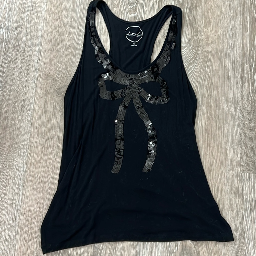 INC tank with sequin bow embellishment